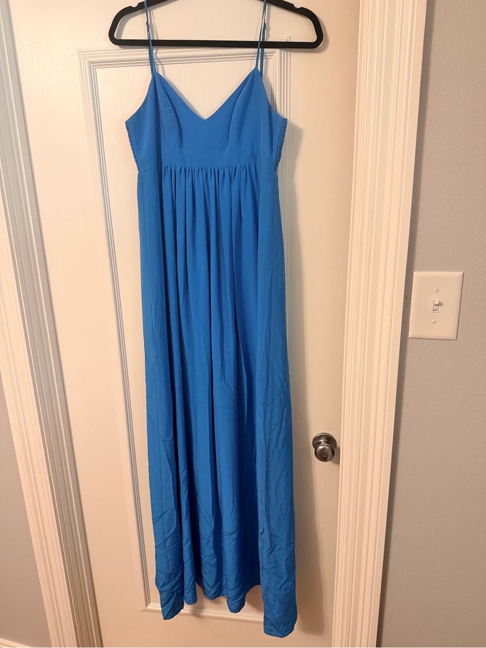 Amanda Uprichard Bright Blue Maxi Dress